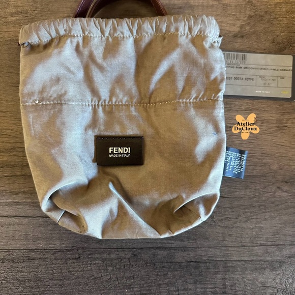 Vintage 2012 Authentic Fendi Mini Shopper Nylon mini Wristlet zucchino Pouch - Picture 8 of 16
